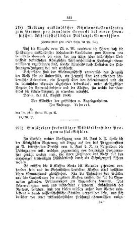 Einjähriger freiwilliger Militärdienst der Progymnasial-Schüler