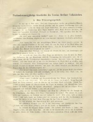 Fünfundzwanzigjährige Geschichte des Vereins Berliner Volksküchen