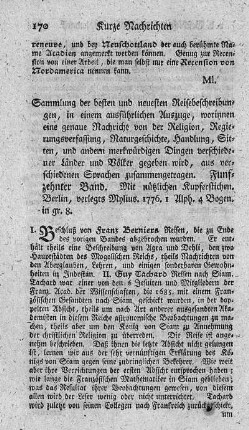 Sammlung der Besten und neuesten Reisebeschreibungen, in einem Auszuge. Bd.15.
