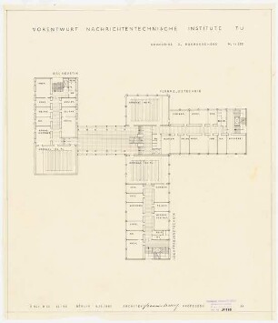 Nachrichtentechnische Institute der Technischen Universität Berlin Vorentwurf E: Grundriss 1.OG 1.200