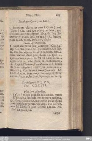 De Adverbio Plus, Cap. CXXVII.
