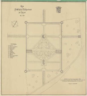 Plan des Fürstlichen Hofgartens zu Siegen