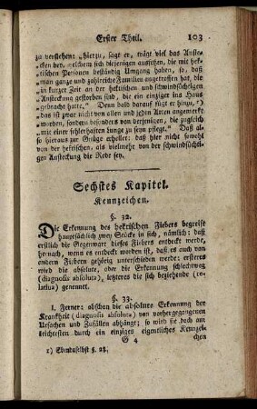Sechstes Kapitel. Kennzeichen. - Siebentes Kapitel. Vorbedeutung.