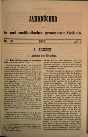 Schmidt's Jahrbücher der in- und ausländischen gesammten Medicin. 88. 1855
