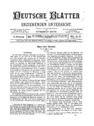 Marx oder Herbart : (Schluß)