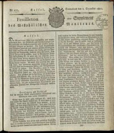 No. 177, Sonnabend den 8. December 1810