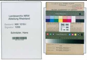 Entnazifizierung Hans Schnitzler , geb. 24.07.1901 (Sparkassenangestellter)