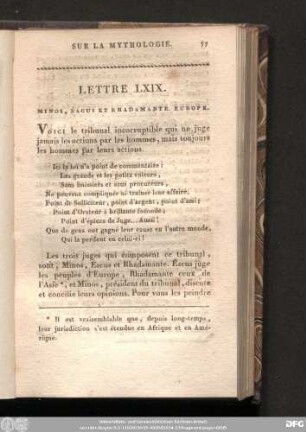 Lettre LXIX.