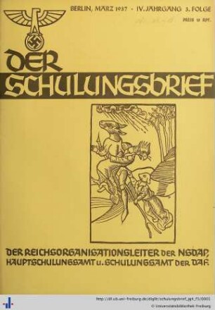 IV. Jahrgang, Folge 3: Der Schulungsbrief