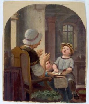 Vorstudie zum Gemälde "Der erste Triumph des Wissens"