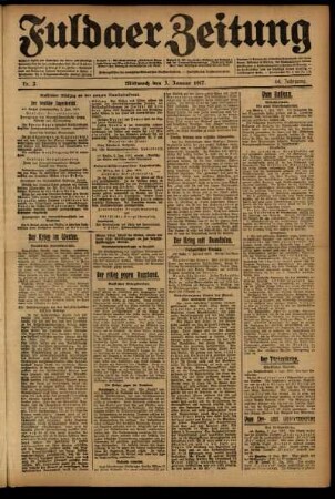 Ausgabe vom Mittwoch, den 03. Januar 1917.