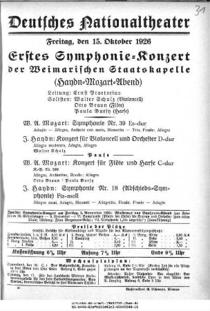 Erstes Symphonie-Konzert