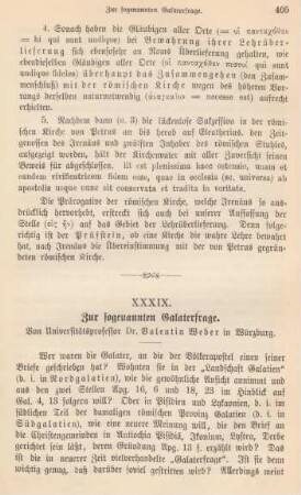 405-409 Zur sogenannten Galaterfrage