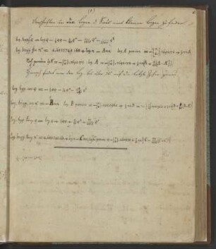 [...] Berechnung der Sinus kleiner Bogen (Werke VIII)
