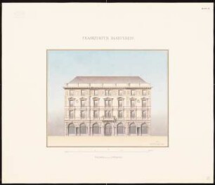Verwaltungsgebäude für den Frankfurter Bankverein, Frankfurt/Main: Seitenansicht 1:100