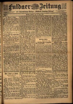 Ausgabe vom Freitag, den 19. April 1901.