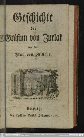 Geschichte der Gräfinn von Zurlak