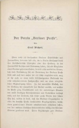 Der Verein "Berliner Presse"