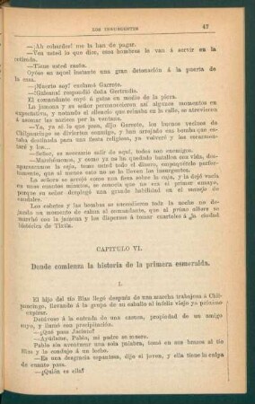 Capítulo VI. - Donde comienza la historia de la primera esmeralda.