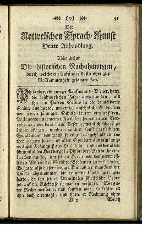 Der Rothwelschen Sprach-Kunst Dritte Abhandlung.