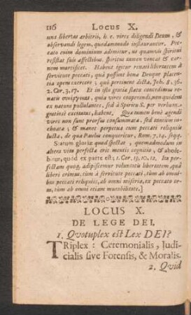 Locus X. De Lege Dei?