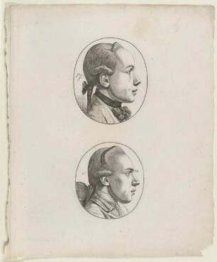 Bildnisse des Jakob Pfenninger und des Johann Kaspar Schinz