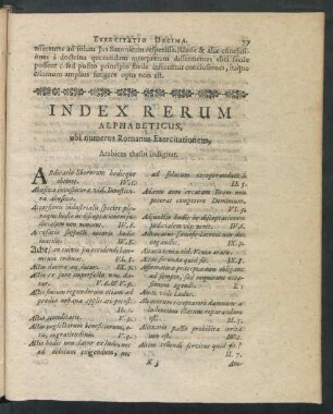 Index Rerum Alphabeticus, ...