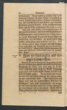 II. Ihre großmüthigkeit und trotziges hohnsprechen.