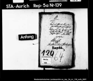 Torf- und Weideregister der Lantzius-Beningaschen Grundstücke zu Stickelkamp, Stickelkamper Fehn, Neue Fehn und Beninga Fehn