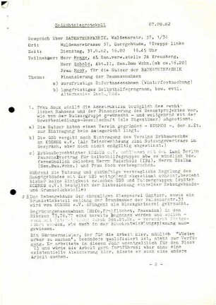 Unterlagen zum Konflikt Kinderbauernhof Leuschnerdamm, 1982 bis1986