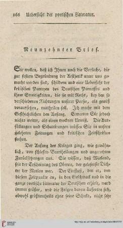 Neunzehnter Brief