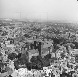 Schloßberg von Quedlinburg : Blickrichtung Nordosten zur Altstadt