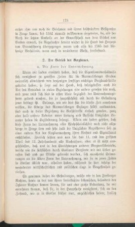 2. Der Betrieb des Bergbaues.