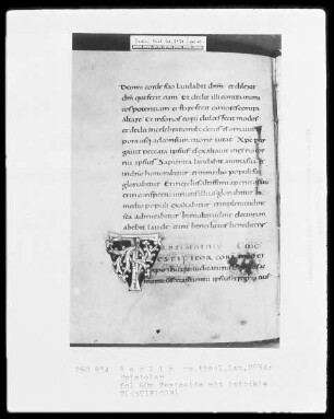 Epistolar aus Trier — Initiale T(ESTIFICOR), Folio 60verso