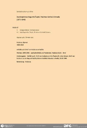 Brief von Bernhard Kruschwitz an Bogumił Šwjela, Kito Šwjela und Johann Gottlieb Nitschke
