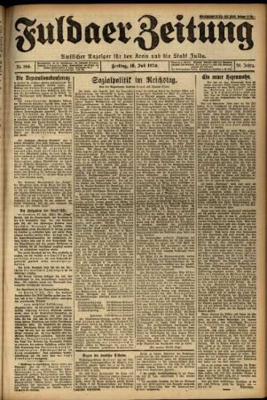 Ausgabe vom Freitag, den 18. Juli 1924.