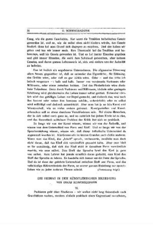 Die Heimat der künstlerischen Erziehung : (Fortsetzung)