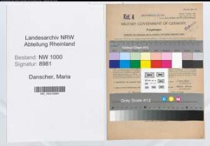 Entnazifizierung Maria Danscher, geb. 04.11.1900 ()