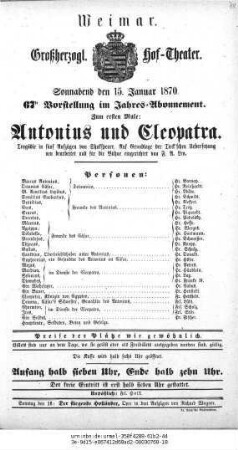 Antonius und Cleopatra