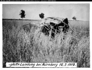 Gelandeter Ballon b. Nürnberg