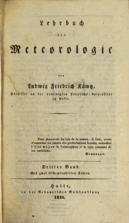 Lehrbuch der Meteorologie. 3