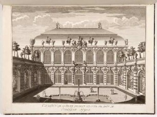 Zwingerwerk: "ELEVATION DE LA FACADE DU SALON VIS A VIS DU BAIN DE / L'ORANGERIE ROYALE"