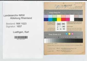 Entnazifizierung Karl Luethgen , geb. 21.03.1886 (Glaser)