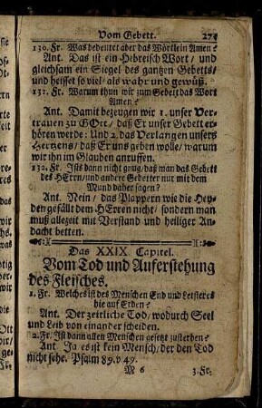 Das XXIX. Capitel. Vom Tod und Auferstehung des Fleisches.