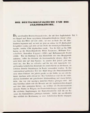 Die Deutschhauskirche Und Die Jakobskirche. [Taf. 7]