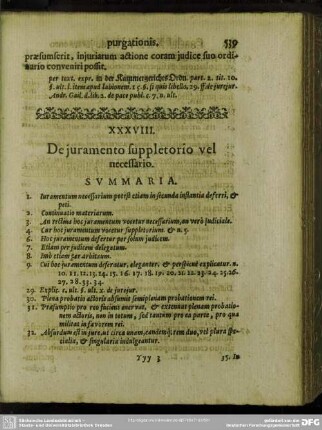 XXXVIII. De juramento suppletorio vel necessario