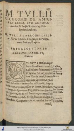 Marci Tullii Ciceronis De Amicitia