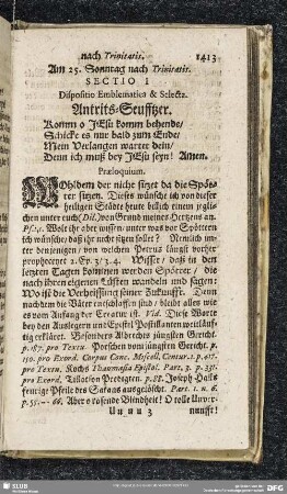Am 25. Sonntag nach Trinitatis