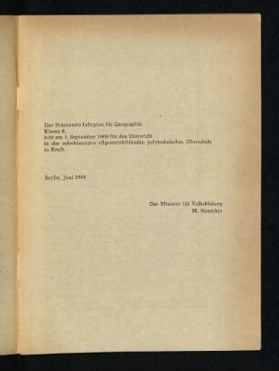 Der Präzisierte Lehrplan ...