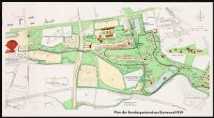 Bundesgartenschau 1959, Dortmund: Planungsunterlage: Plan der Bundesgartenschau Dortmund 1959